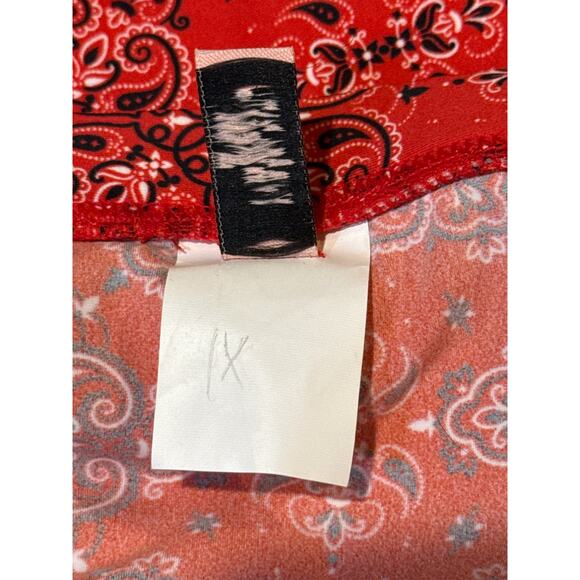 Unique Vintage Red Bandana Print Alice Swim Skirt 1X NWOT - Picture 6 of 6